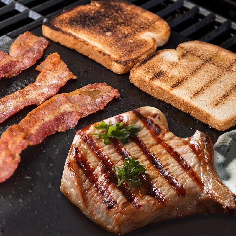 Non-Stick Barbecue BBQ Grill Mat Reusable Grillmat Teflon Heat Resistant Baking Barbecue Cooking Mat For Home Restaurant Outdoor