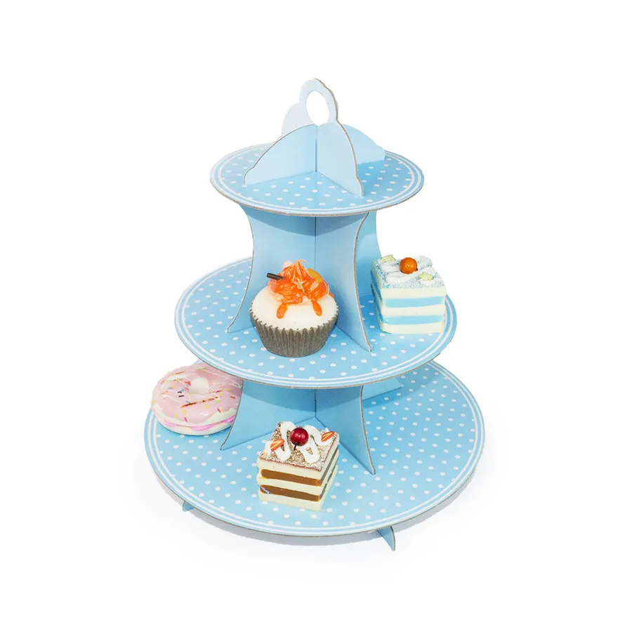 Бумажная подставка для торта с принтом в горошек круглая чашка держатель кекса