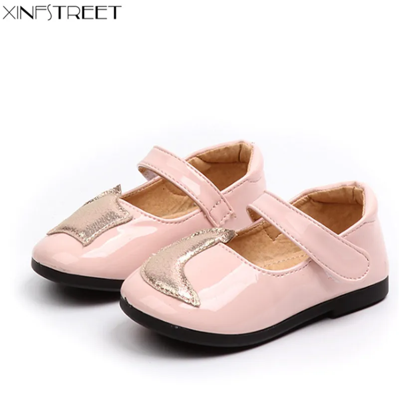 Xinfstreet Brand Children Shoes Girls Princess Cute Little Kids For PU Leather Party Dress Size 21-30 |