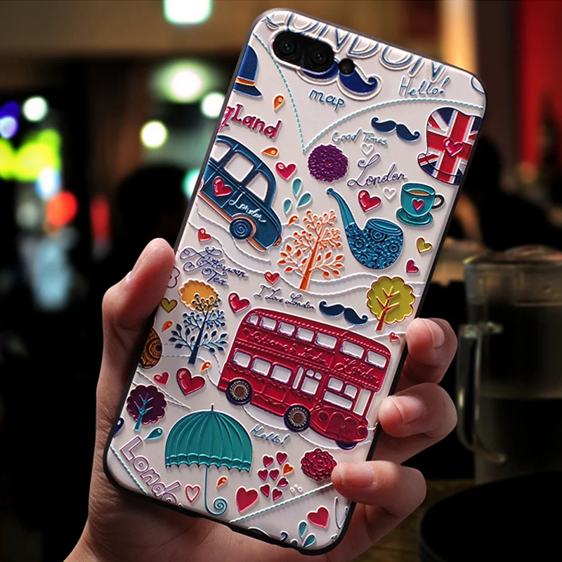 YonLinTan coque, чехол, чехол для HuaWei Honor 10 Honor10 на мобильный чехол на заднюю панель телефона 3D силиконовый 360 роскошный 5,84"