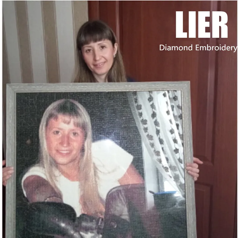 LIER полностью квадратная Алмазная вышивка 5D DIY картина городской пейзаж мозаика