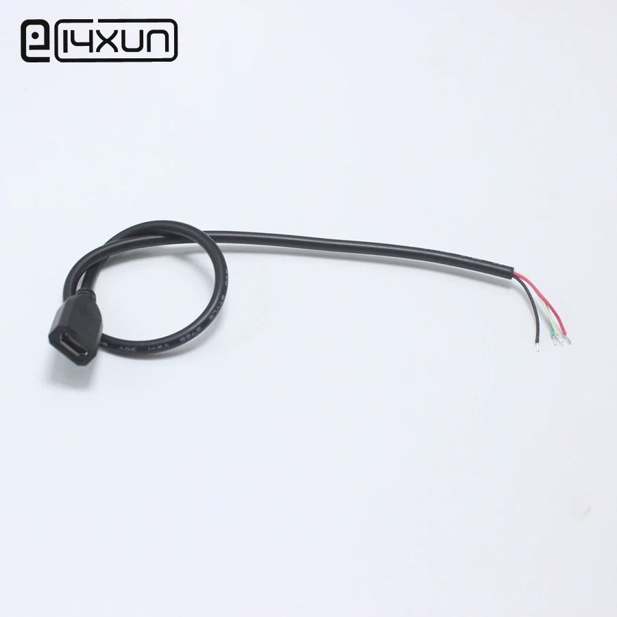 EClyxun 1 шт. Micro USB гнездовой Кабель питания 4 контактный V8 черный разъем для зарядки и