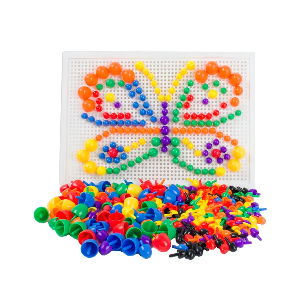 BOHS мозаика Pegboard Peg доска Детская школа строительные Пазлы игрушки с идеями