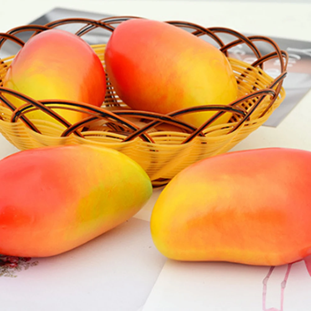 Artificial Fruit Simulation Set Fake Lifelike Mango Orange Apple Home Kitchen Cabinet Decoration Real Touch Fruits 4 | Дом и сад