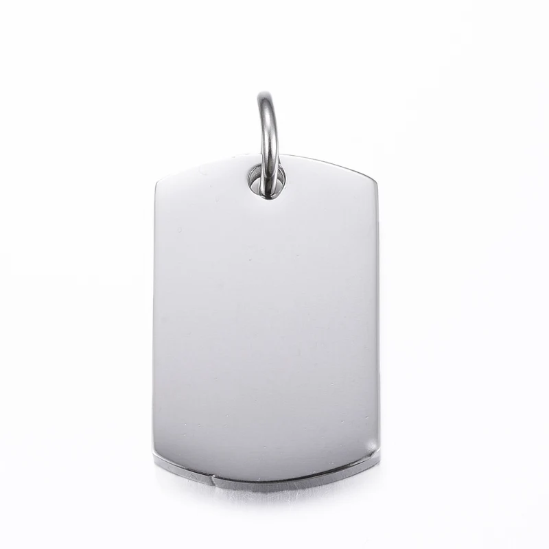 

6pc/lot 31.5x21x3.5mm 304 Stainless Steel Pendants Rectangle Tag Pendants for necklace jewelry DIY making,Hole: 7mmF70