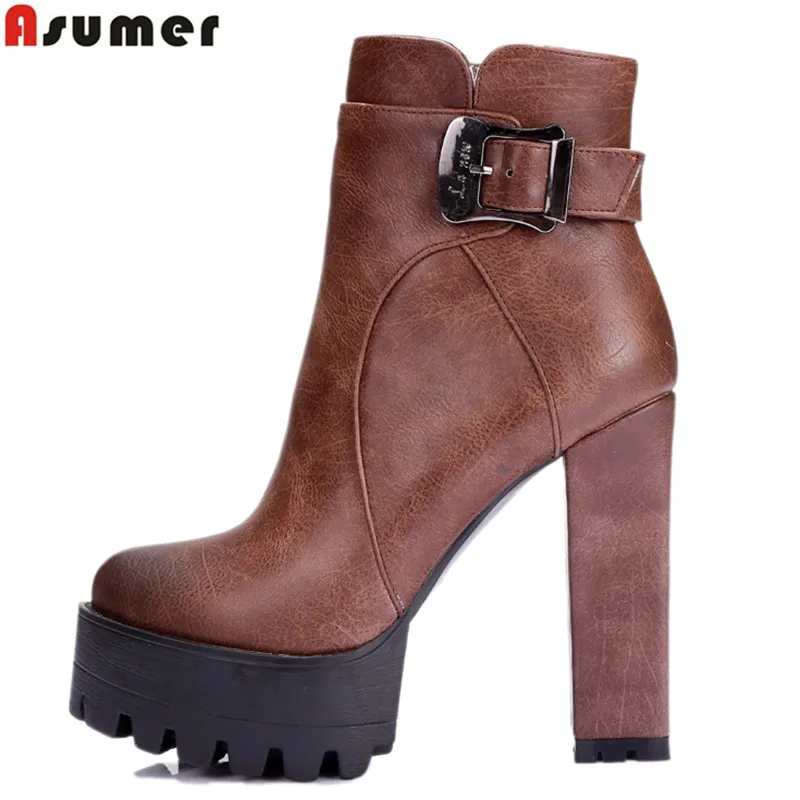 Женские ботильоны на платформе и толстом высоком каблуке размеры 34 42|shoes fashion|boots