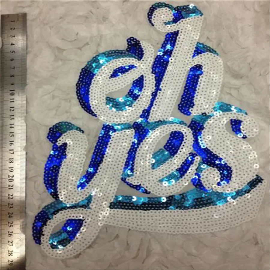 1 шт. вышитые термоклейкие нашивки для одежды модные блестки Oh Yes надпись Deal With It