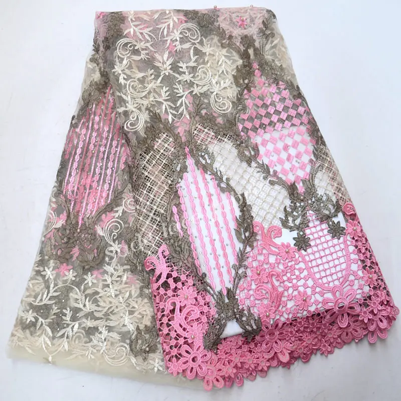 FolaSade Nigerian Lace Fabric 2019 High Quality Embroidered French Net Tulle For Party Dress Wo048 | Дом и сад