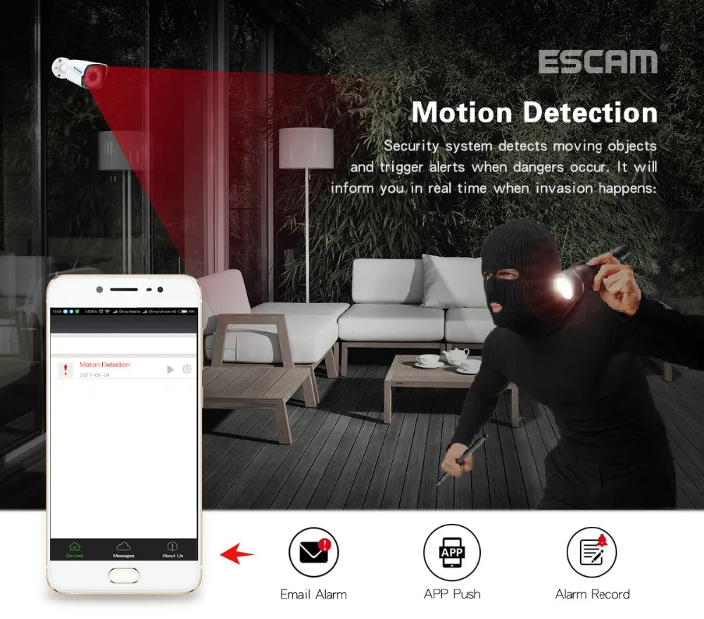 ESCAM PNK001 4CH 1080P P2P ip-камера POE NVR комплект