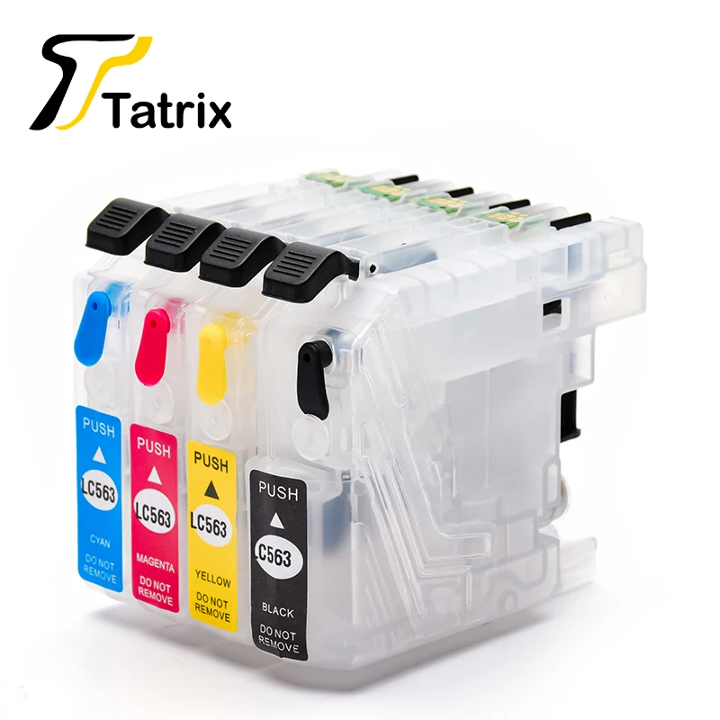 Tatrix для Brother LC563 многоразовый картридж принтера|refill ink for brother|ink cartridgerefillable cartridges |