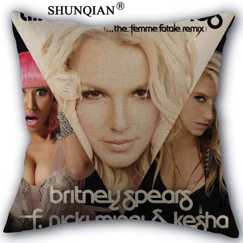 Britney наволочка с изображением Бритни спирз Пользовательский хлопок лен