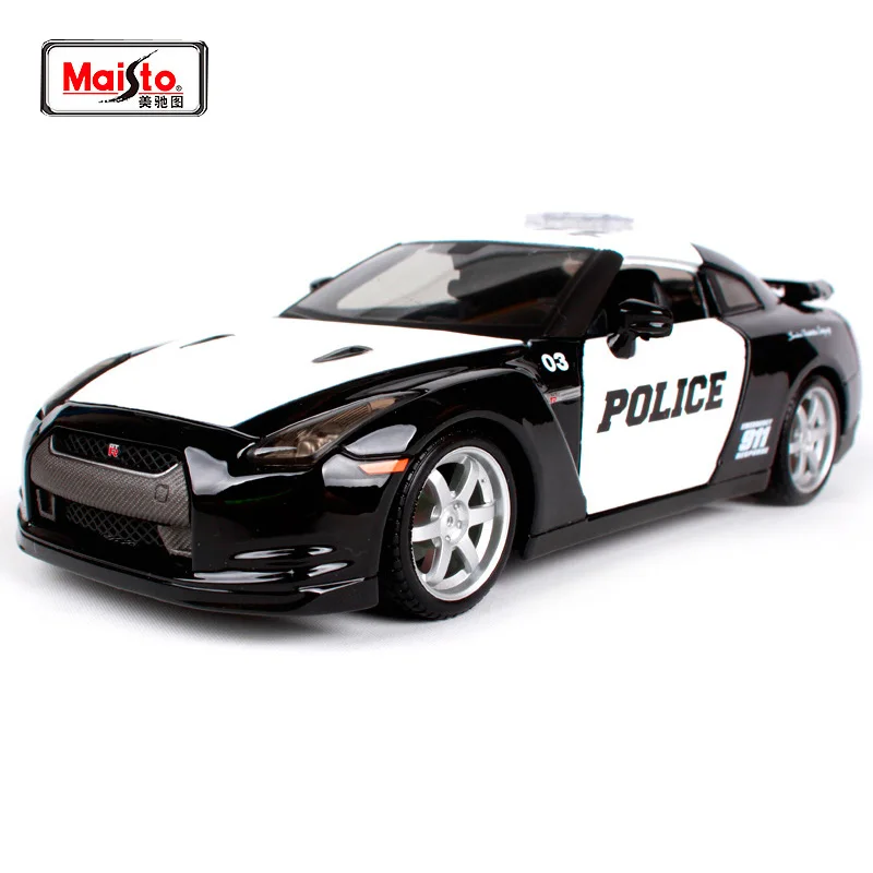 Maisto 1:24 2009 Nissan GT-R(R35) Полицейская машина спортивная машина литая под давлением модель автомобиля игрушка Новинка в коробке 32512