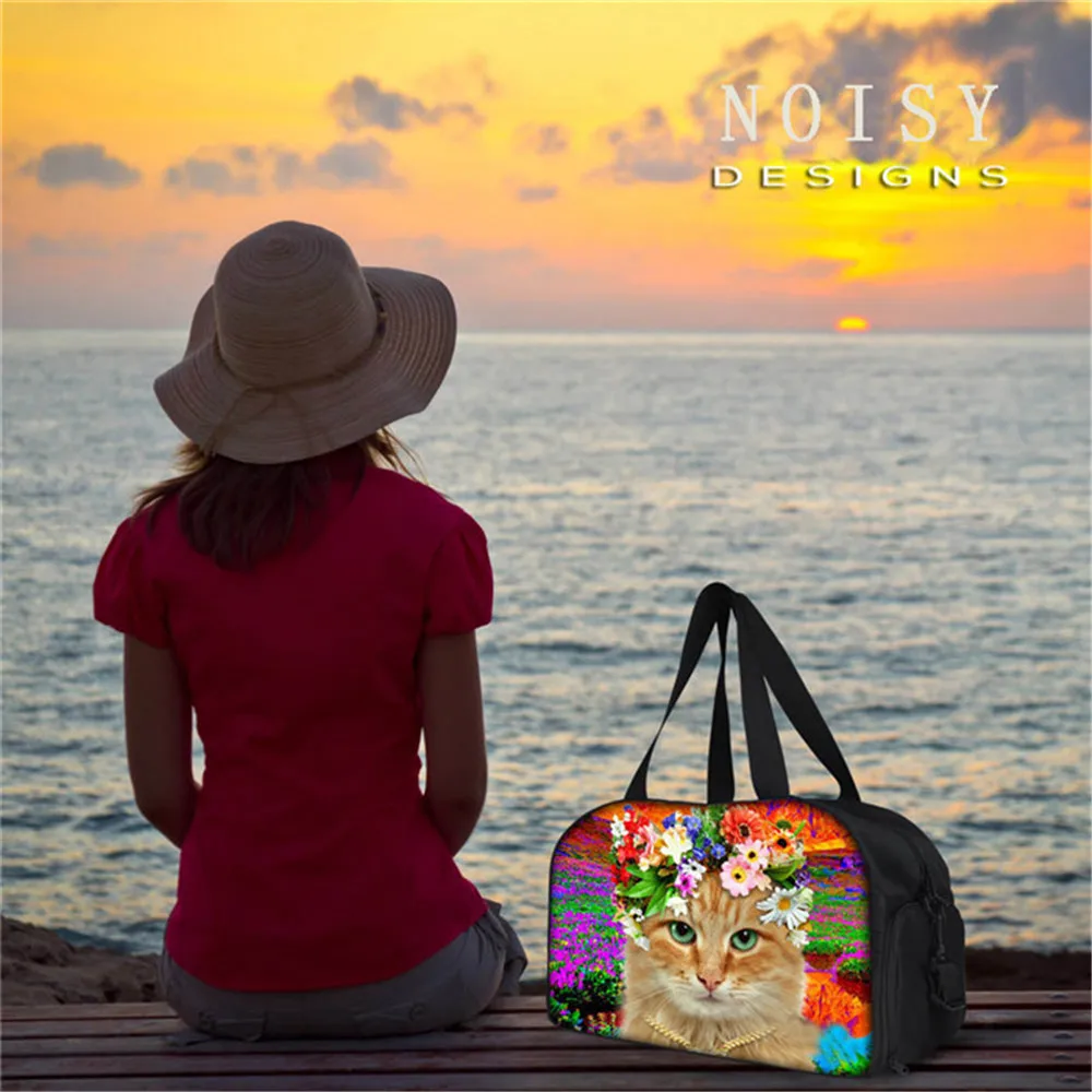 

Noisy Designs Casual Suitcase And Travel Bags 3D Camouflage Printed Women Business Travel Bags Foldable Lady Travel Duffle Tote