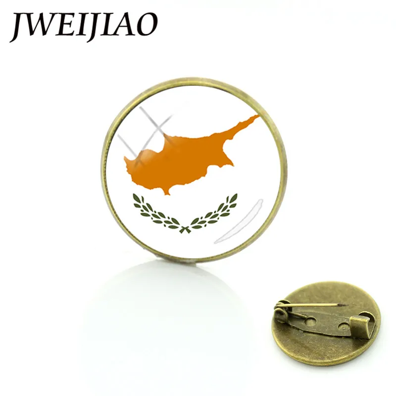 FG26 JWEIJIAO Броши с флагом знак Германия Уругвай Дания Кипр флаг нагрудные Одежда булавки Винтаж Брошь для мужчин женщин FG33 - Окраска металла: FG26