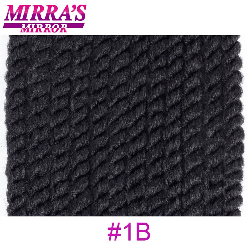 Mirra's Mirror Гавана Mambo Twist волосы 1" 18" 2" крючком Косы черный коричневый Сенегальский синтетический плетение волос 12 корней/упаковка - Цвет: # 1B
