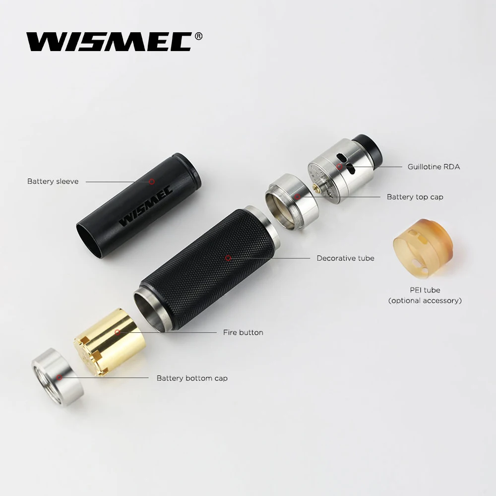 [Склад США] Wismec Reuleaux RX Machina Kit с гильотинным резервуаром RDA работающим от 18650/20700