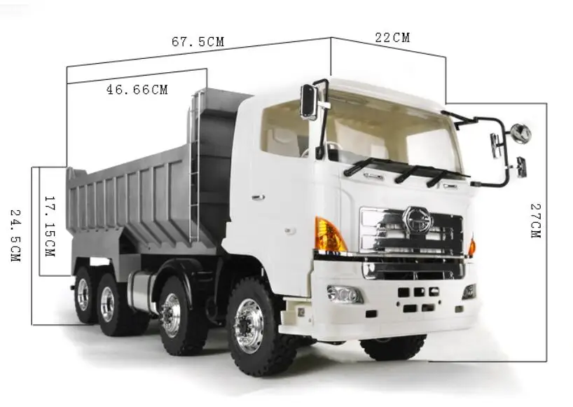 Грузовик с металлической головкой Тамия грязевая головка 1/14 Hino гидравлический