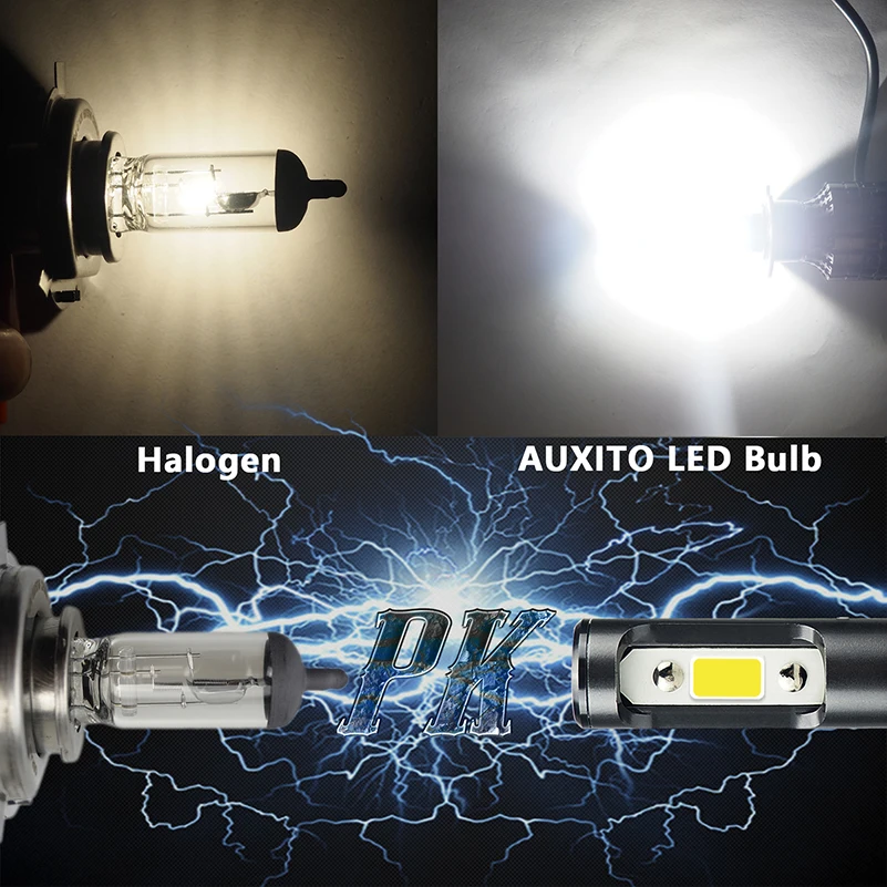 Auxito A3 H4 H7 H13 H11 H1 9005 9006 9004 9007 9012 COB светодиодные фары 72 Вт 16000LM автомобилей туман свет