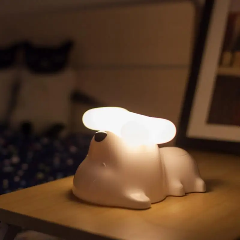 USB Перезаряжаемый свет контроль затемнения щенок щенка ночник милый питомец в