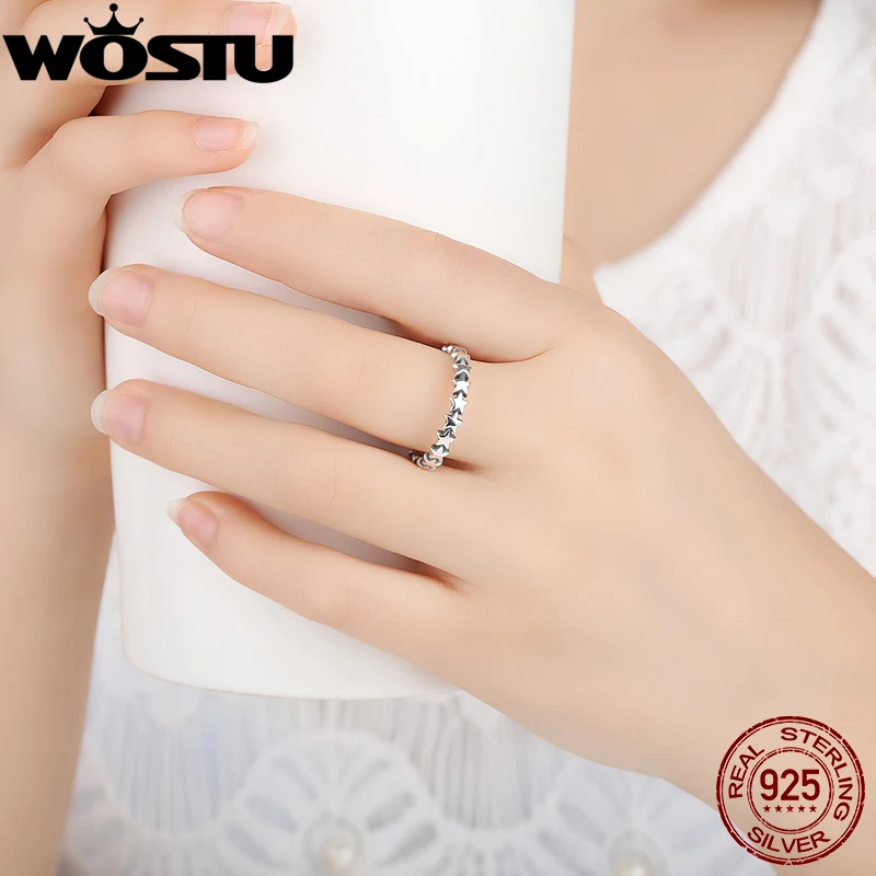 Brand Star Trail Stackable Finger Ring For Women Wedding 100% 925 Sterling Silver Jewelry 2020 New Collection SDP7151 | Украшения и