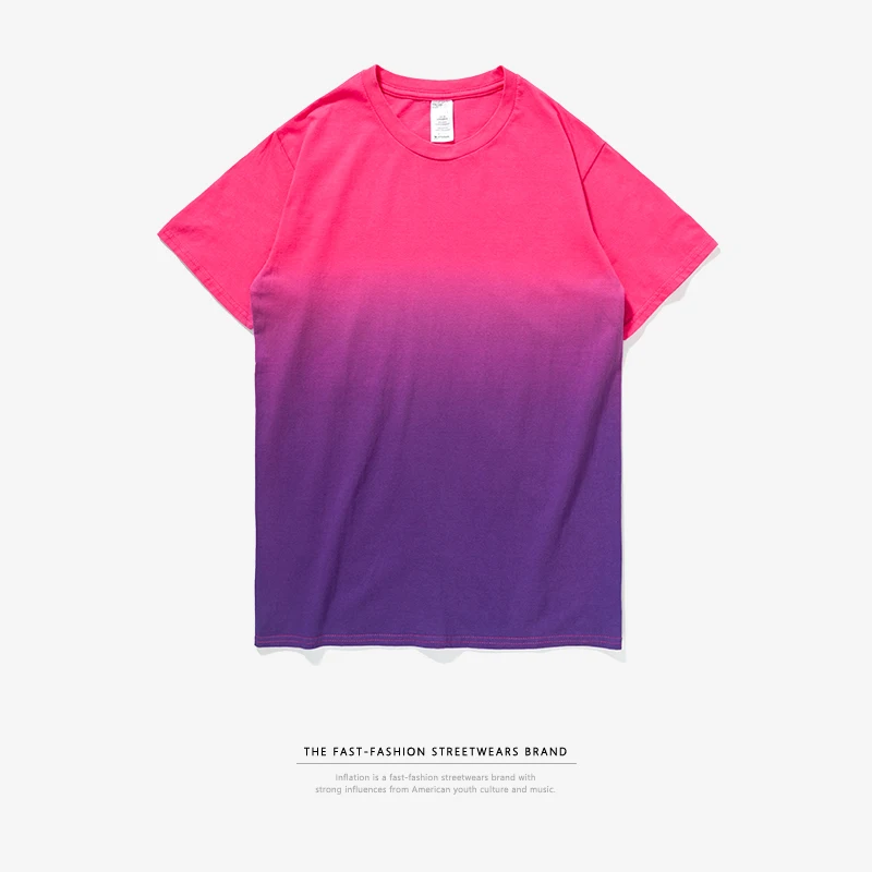 Инфляция футболка для мужчин Забавный Хип Хоп Dip Dye хлопок O средства ухода за