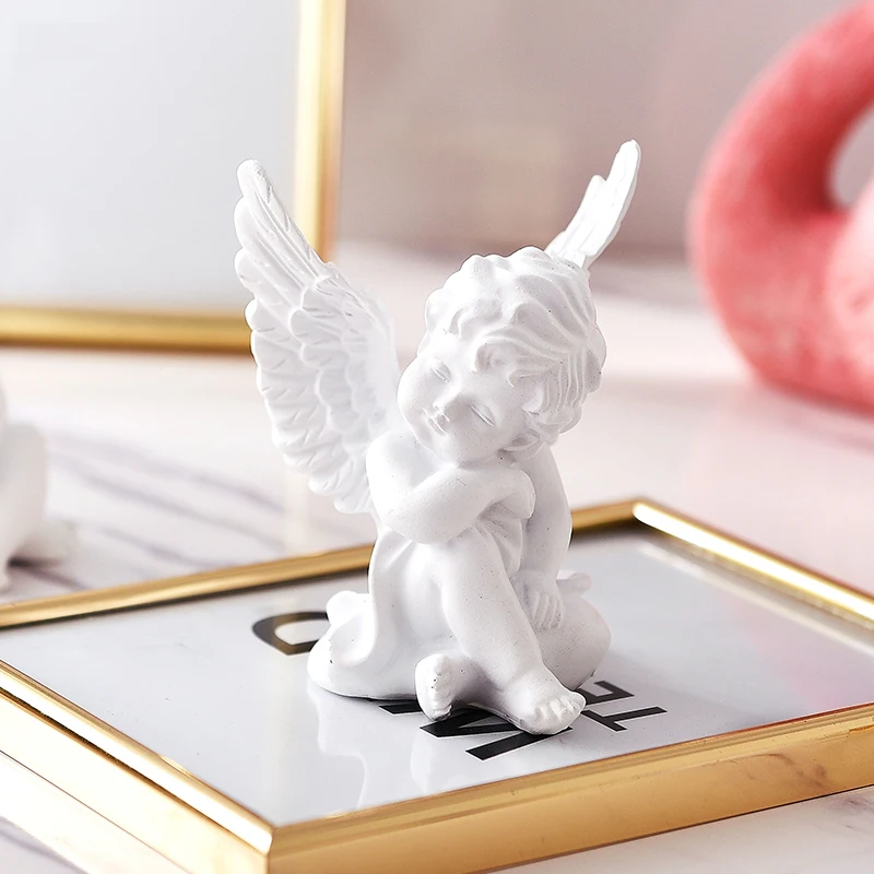 Европейский милый смола Амур Ангел Миниатюрные аксессуары Декор ремесла