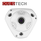 OUERTECH Full View WIFI 360 камера двухсторонняя аудио панорамная камера 1080P инфракрасное ночное видение WIFI смарт-камера безопасности IP VR камера