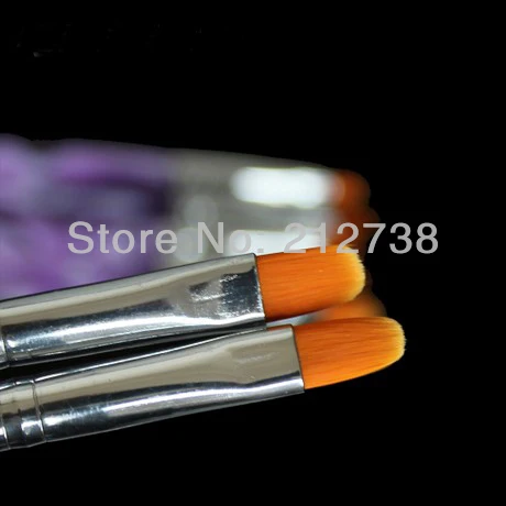 10 компл./лот 7 шт. УФ гель акриловая кисть для ногтей Набор творчества плоская