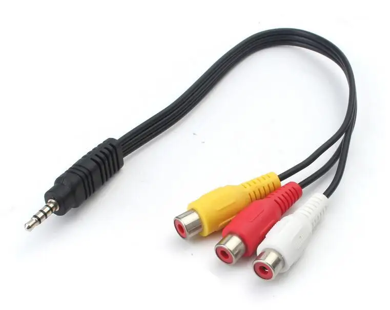 3 5 мм AV Мужской к RCA Женский аудио видео кабель фотошнур 0 25 м|adapter cord|adapter cablecable av