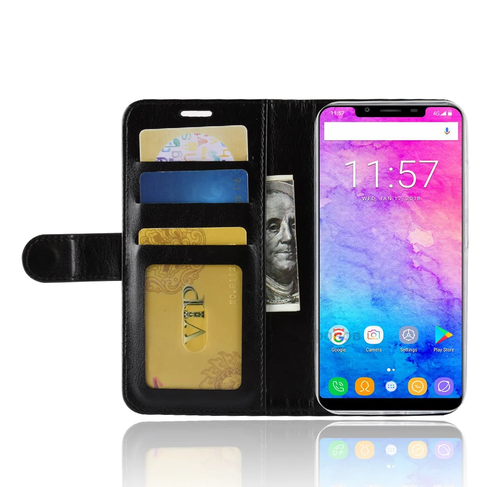 Откидные Кожаные чехлы CYBORIS для Oukitel C8 3G 4G U16 Max U18 кожаный Кошелёк подставка K5000