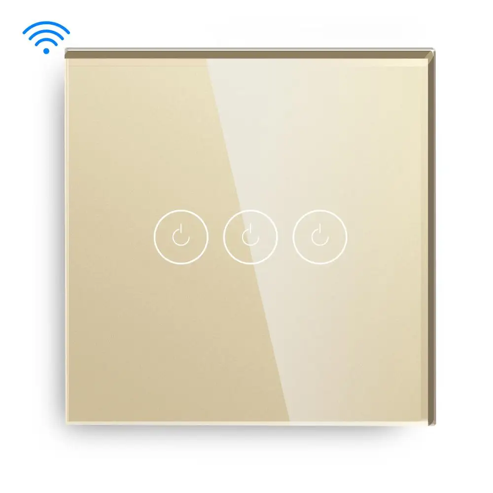 BSEED сенсорный переключатель Wifi 3 банды 1/2 способ Смарт стеклянный белый черный