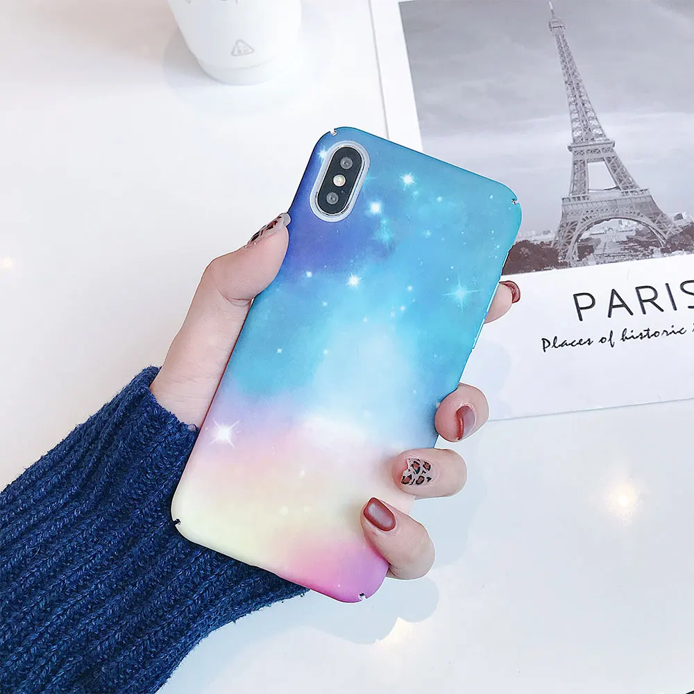 KISSCASE светящийся чехол для телефона iPhone 7 6 6S 8 X Plus 5 5S SE XR XS MAX Красочные звездное