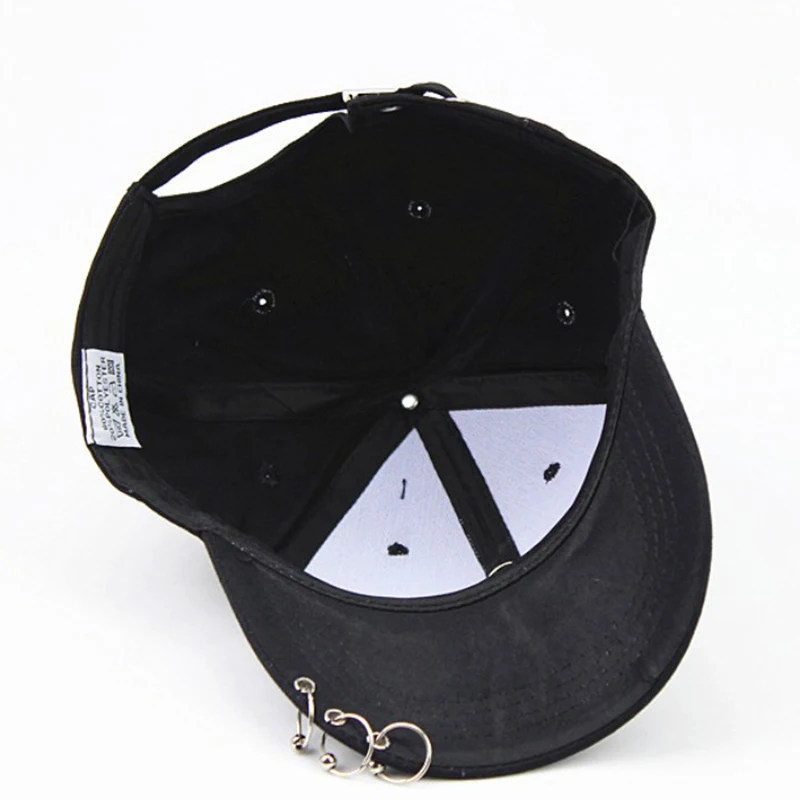 Весенняя хлопковая кепка с тремя железными кольцами Кепка Snapback летняя в стиле