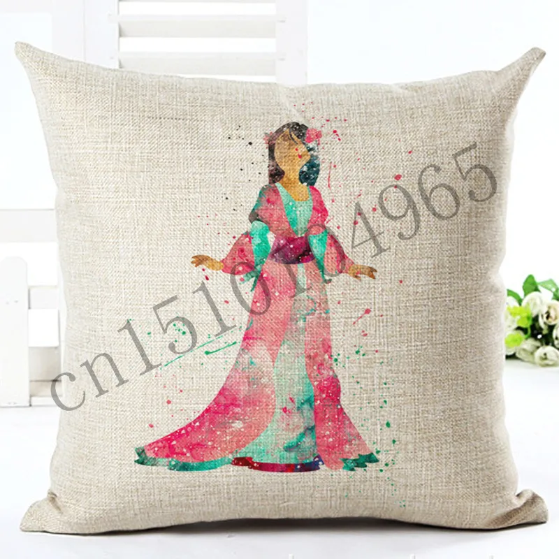 Мультяшный стиль красочные подушки для девочек диван пледы наволочка домашний