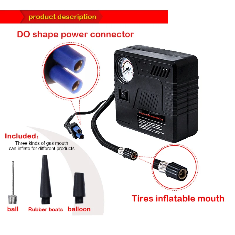 Pbear Автомобиль Мини Портативный Надувной Насос Электрический Шин Монитор