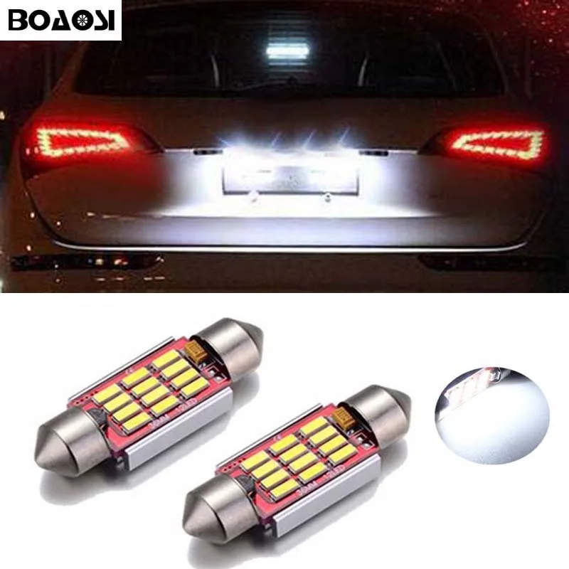 2 шт. Автомобильные светодиодные лампы 36 мм C5W 4014 SMD 12 В для Volkswagen VW Golf 3 4 5 6 Passat 3c B6 B5