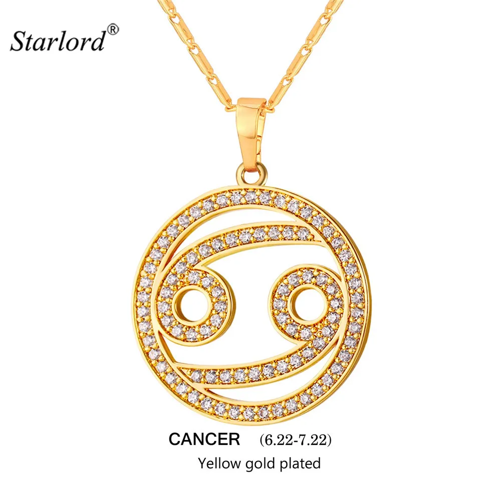 2017 кулоны со знаками Зодиака кулон Рак ожерелье с простым дизайном ювелирных