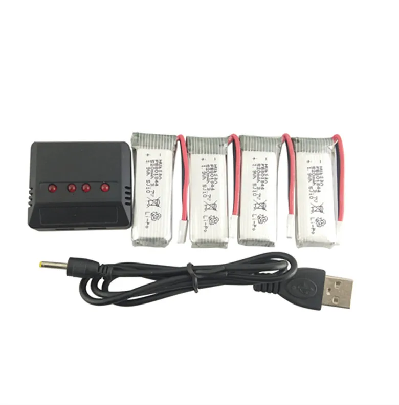 Hubsan X4 H107P авиационная батарея 4 шт 3 7 V 520mah и в 1 зарядное устройство 09 запасные