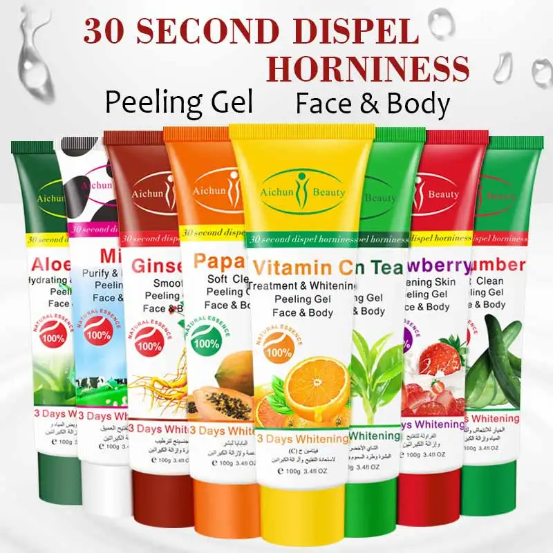 Aichun Beauty Papawa молочко алоэ зеленый чай отшелушивающий крем скраб гель для пилинга