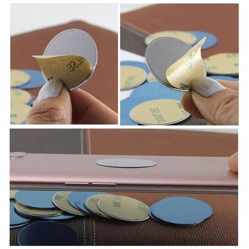 

5 PCS 0.5mm Thin New Metal Plate Disk Iron Sheet For Magnet Mobile Phone Holder For Magnetic Car Phone Stand holders