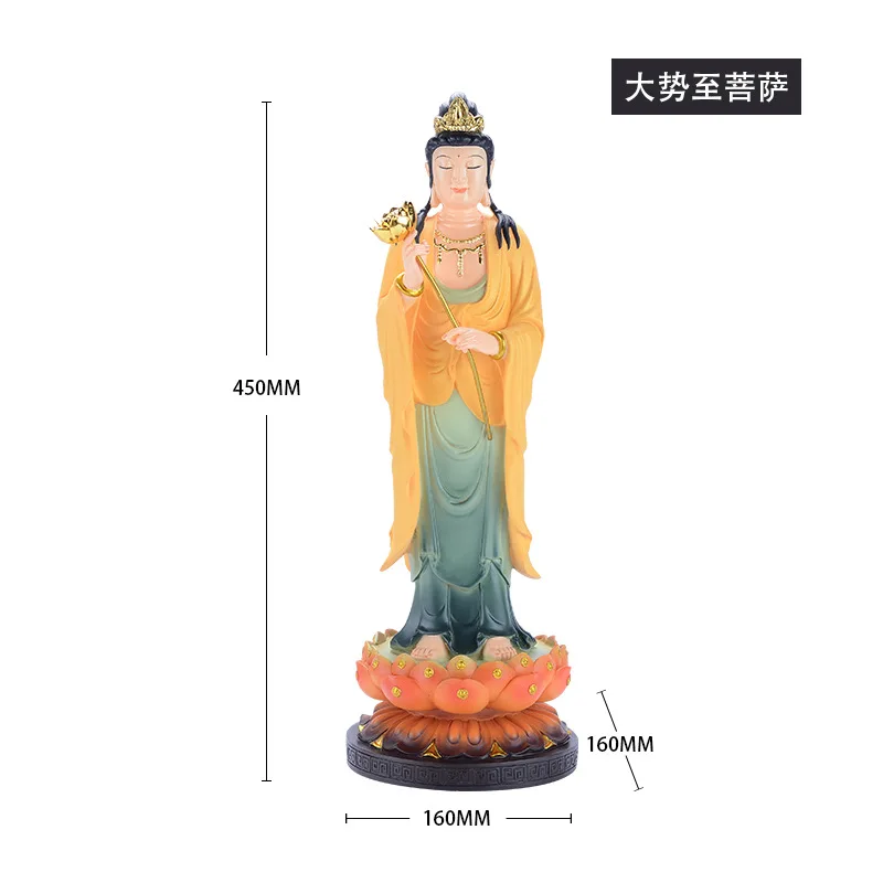 D-Amitabha Западная Sansheng Смола ремесла статуя Будды Amitabha с изображением Будды и Гуаньинь Bodhisattva украшения дома аксессуары статуэтки - Цвет: D-Amitabha
