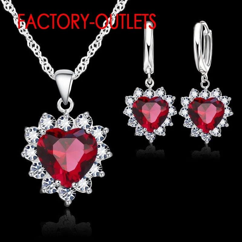 Женский комплект из колье и серёг серебра 925 пробы|Ювелирные наборы| |