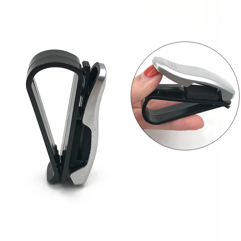 Glasses holder B Автомобильный солнцезащитный козырек, футляр для очков, органайзер, коробка для хранения очков, держатель козырька, солнцезащитный козырек, карманы, авто аксессуары - Название цвета: Glasses holder B
