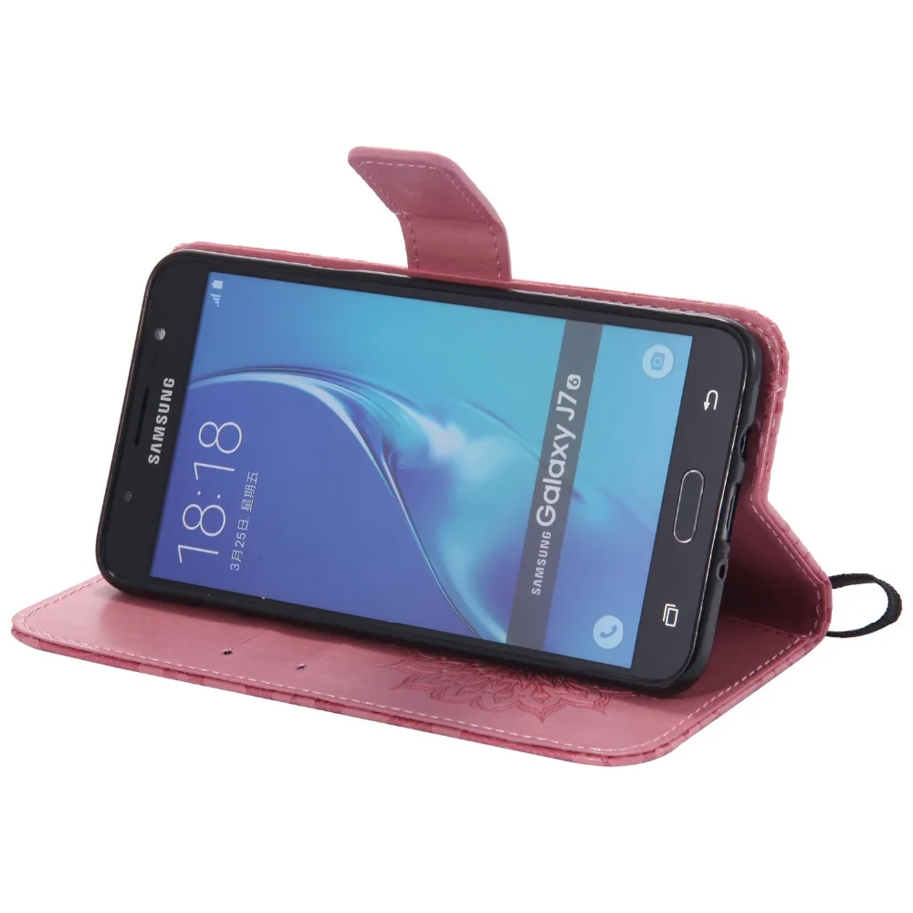 Чехол-книжка с тисненым подсолнухом для fundas Samsung Galaxy J7 2016 чехол J710 J710F 5 дюйма +
