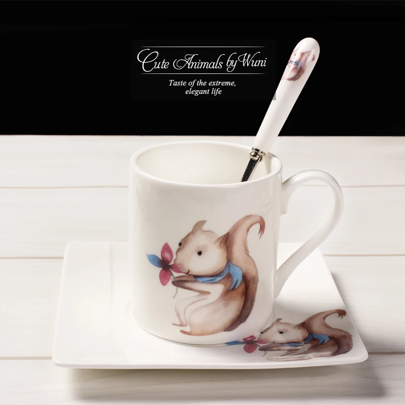 180 мл модная чашка для кофе с животными оригинальная милыми Набор чашек молоком