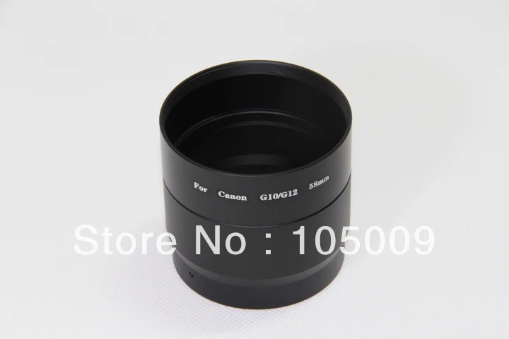 

58mm 58 mm filter mount Lens Adapter Tube Ring for canon g10 g11 g12 camera