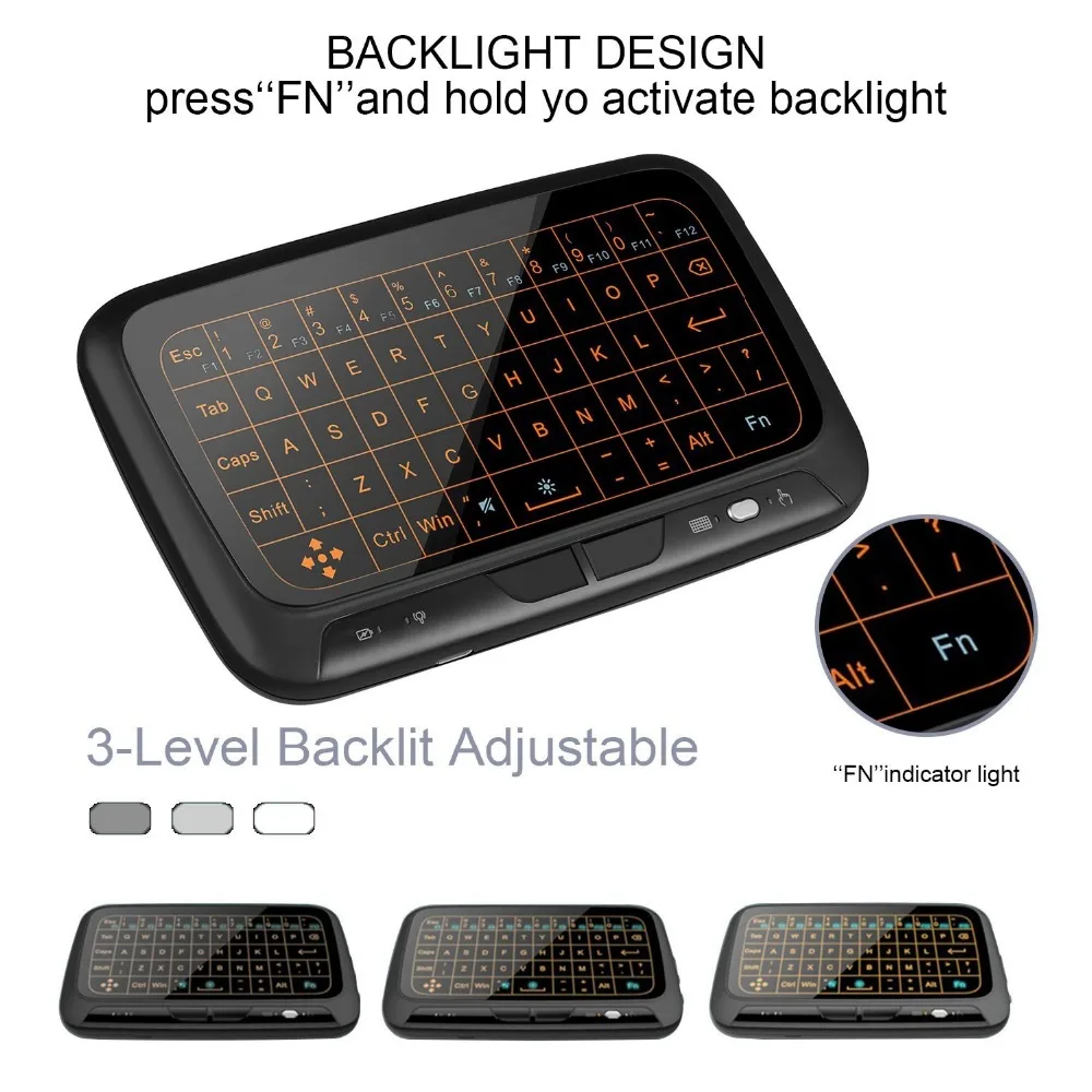 Беспроводная мини клавиатура QWERTY с сенсорным экраном 2 4 ГГц|sticker keyboard|transparent keyboard