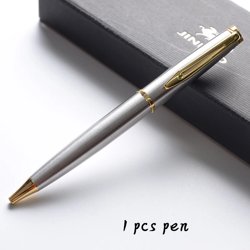 Baoer металлическая шариковая ручка stylo cristal Роскошная офисная Подарочная шариковая ручка для письма синяя заправка boligrafos divertidos boligrafo lotes - Цвет: As shown