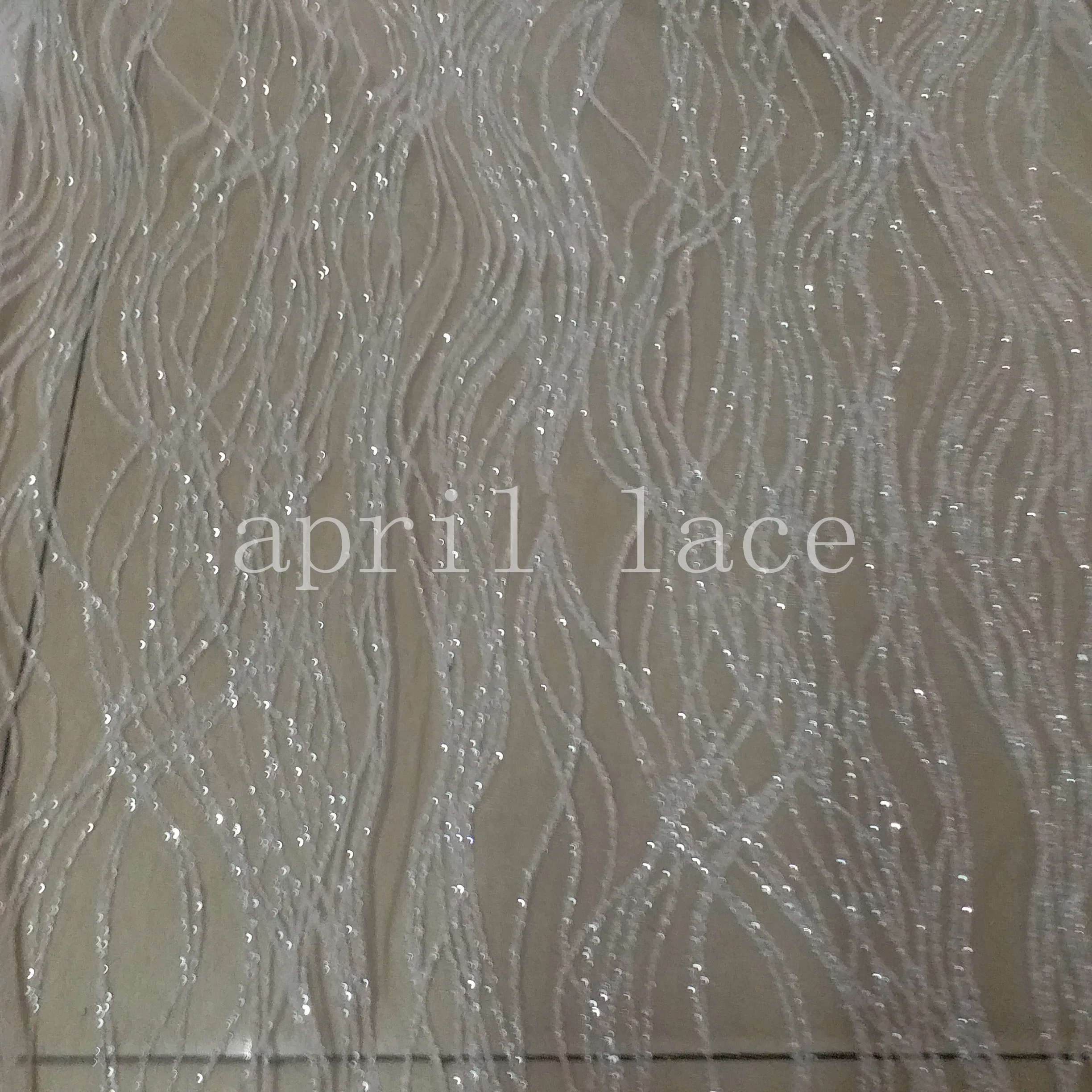 5yards HLL077 crystal white glitter glued hand print african india mesh fabric for wedding/evening dress fast shipping by dhl ! | Дом и сад