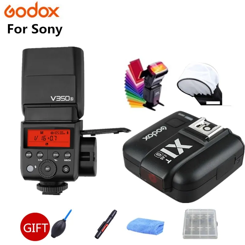 Godox V350S Speedlite Flash GN36 2 4G Беспроводная x система TTL HSS Li battery Камера + X1T S триггер для Sony